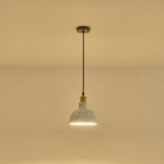 ΦΩΤΙΣΤΙΚΟ ΚΡΕΜΑΣΤΟ TΣΙΜΕΝΤΟ-ΜΕΤΑΛΛΟ ΜΟΝΟΦΩΤΟ 1xΕ27 Max 15W Φ200X200X160mm ΛΕΥΚΟ ARTE ILLUMINA SPLASHED - Image 3