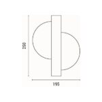 ΑΠΛΙΚΑ ΤΟΙΧΟΥ ΑΛΟΥΜΙΝΙΟ-ΑΚΡΥΛΙΚΟ LED 6W 312Lm 3000K 195X45X250mm ΜΑΥΡO ARTE ILLUMINA ERATO - Image 6