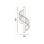 ΑΠΛΙΚΑ TOIXOY ΑΚΡΥΛΙΚΟ LED 8W 720Lm 3000K 300X130mm ΜΑΥΡO ARTE ILLUMINA SILK - Image 5