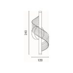 ΑΠΛΙΚΑ TOIXOY ΑΚΡΥΛΙΚΟ LED 8W 720Lm 3000K 300X130mm ΓΑΛΛΙΚΟ ΧΡΥΣΟ ARTE ILLUMINA SILK - Image 6