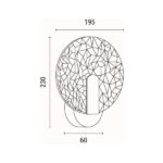 ΑΠΛΙΚΑ TOIXOY ΑΚΡΥΛΙΚΟ LED 8W 720Lm 3000K 195X230XD60mm ΧΡΥΣO ARTE ILLUMINA VOLET - Image 6