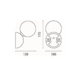 ΑΠΛΙΚΑ TOIXOY ΜΕΤΑΛΛΟ-ΠΛΑΣΤΙΚΟ 1xG9 Max 7W 100X170X120mm ΛΕΥΚΟ ARTE ILLUMINA TERPSI - Image 6