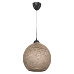 Φωτιστικό οροφής μονόφωτο PWL-0967  Ε27 καφέ-μαύρο Φ23x22εκ