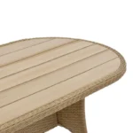 Τραπέζι Keir rattan-αλουμίνιο καφέ 180x90x72εκ - Image 4