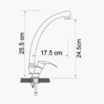 Μπαταρία Κουζίνας Ορειχάλκινη Forte M 1804-CHR Χρώμιο - Image 3