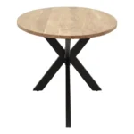 Τραπέζι Bonre φυσικό μασίφ ξύλο ακακίας-πόδι μαύρο μέταλλο 175x96x76εκ. - Image 4