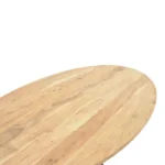 Τραπέζι Bonre φυσικό μασίφ ξύλο ακακίας-πόδι μαύρο μέταλλο 175x96x76εκ. - Image 6