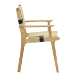 Πολυθρόνα Olivier ξύλο οξιάς φυσικό μαύρο-έδρα φυσικό σχοινί 62x60x85εκ - Image 5