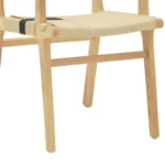 Πολυθρόνα Olivier ξύλο οξιάς φυσικό μαύρο-έδρα φυσικό σχοινί 62x60x85εκ - Image 9