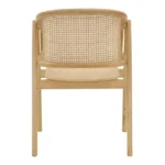 Πολυθρόνα Wenzy φυσικό Rattan - μασίφ ξύλο toon 58x58x82εκ - Image 7