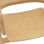 Πολυθρόνα Wenzy φυσικό Rattan - μασίφ ξύλο toon 58x58x82εκ - Image 10