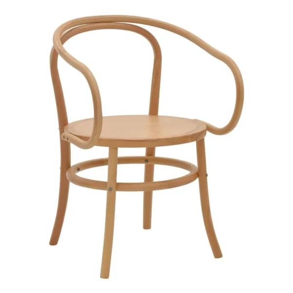 Πολυθρόνα Verfie φυσικό ξύλο οξιάς 55x50x83εκ