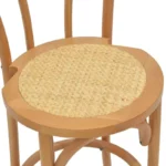 Σκαμπό μπαρ Thonet φυσικό ξύλο οξιάς-έδρα φυσικό rattan 41x50x105εκ - Image 8