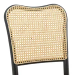 Καρέκλα στοιβαζόμενη Zozele φυσικό rattan pe-μαύρο toon wood 45x51x88εκ - Image 8