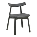 Καρέκλα Clareta rubberwood-σχοινί σε μαύρη απόχρωση 53x55x79εκ