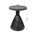 Βοηθητικό τραπέζι Spello μασίφ mango ξύλο σε καρυδι απόχρωση Φ38x46εκ - Image 6