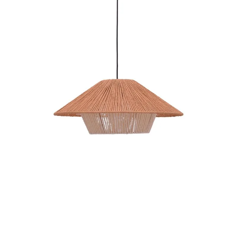 299-000024 (1) Φωτιστικό οροφής Jarpie Ε27 rope σε φυσική απόχρωση Φ49.5x20εκ - Image 1