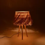 Επιτραπέζιο φωτιστικό Herfo Ε27 ρατάν σε φυσική απόχρωση Φ30x58.8εκ - Image 3