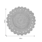Χαλί Voni φυσικό γιούτα Φ120x1εκ - Image 4