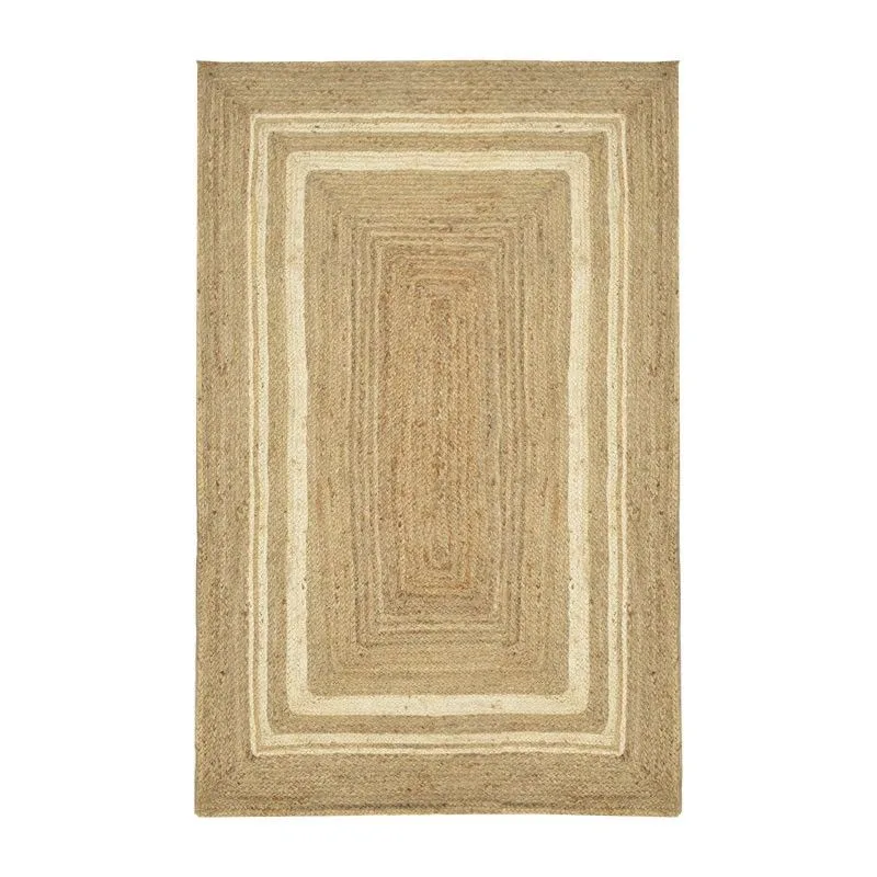302-000009 Χαλί Mazir μπεζ-εκρού γιούτα 120x180x1εκ - Image 1