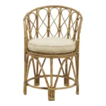 Πολυθρόνα Rostan φυσικό rattan με μαξιλάρι 51x50x80εκ - Image 6
