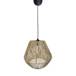 Φωτιστικό οροφής Lilabel ψάθινο σε φυσική απόχρωση Φ25x84εκ