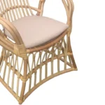 Πολυθρόνα Boloni με μπεζ μαξιλάρι-φυσικό rattan 96x70x120εκ - Image 6