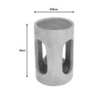 Σκαμπό Ramont Inart φυσικό μασίφ ξύλο suar 30x30x45εκ - Image 5