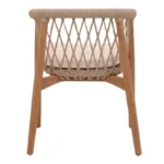 Πολυθρόνα Abby σκελετός από teak ξύλο σε φυσική απόχρωση και κρεμ μαξιλάρι 60x58x78εκ - Image 7