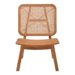 Πολυθρόνα Viborg φυσικό teak ξύλο-φυσικό rattan 60x75x87εκ - Image 7