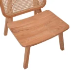 Πολυθρόνα Viborg φυσικό teak ξύλο-φυσικό rattan 60x75x87εκ - Image 10