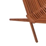 Πολυθρόνα Phoenox πτυσσόμενη φυσικό teak ξύλο 65x90x87εκ - Image 10
