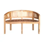 Καναπές διθέσιος Coren φυσικό teak ξύλο 130x61x87εκ - Image 4