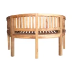 Καναπές διθέσιος Coren φυσικό teak ξύλο 130x61x87εκ - Image 5