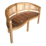 Καναπές διθέσιος Coren φυσικό teak ξύλο 130x61x87εκ - Image 6