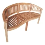 Καναπές τριθέσιος Coren φυσικό teak ξύλο 150x61x87εκ - Image 8