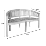 Καναπές τριθέσιος Coren φυσικό teak ξύλο 150x61x87εκ - Image 9