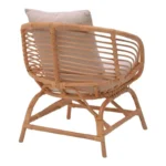 Πολυθρόνα Caxen φυσικό rattan-λευκό μαξιλάρι 72x63x75εκ - Image 4