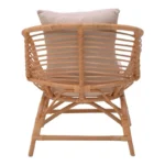 Πολυθρόνα Caxen φυσικό rattan-λευκό μαξιλάρι 72x63x75εκ - Image 7