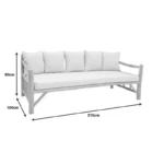 Καναπές Roziana φυσικό teak ξύλο 210x100x80εκ - Image 8