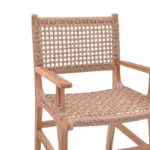 Πολυθρόνα Sponze σκελετός teak ξύλο- pe σχοινί σε φυσική απόχρωση 54x60x86εκ - Image 8