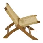 Πολυθρόνα Jerenze φυσικό teak ξύλο-φυσικό rattan 65x78x68εκ - Image 5