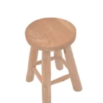 Σκαμπό Verenity teak ξύλο σε φυσική απόχρωση Φ30x45εκ - Image 4