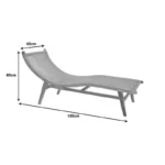 Ξαπλώστρα Rebelise σκελετός teak ξύλο και pe σχοινί σε φυσική απόχρωση 60x180x85εκ - Image 7