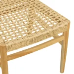 Καρέκλα Tuga σκελετός teak ξύλο-pe σχοινί σε φυσική απόχρωση 50x58x86εκ - Image 2