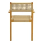 Πολυθρόνα Lengan σκελετός teak ξύλο σε φυσική απόχρωση-μπεζ σχοινί 54x52x80εκ - Image 7