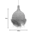 Φωτιστικό οροφής Cazin I mendong σε φυσική απόχρωση Φ80x85εκ - Image 4