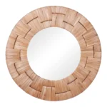 Καθρέπτης Adloms ξύλο σε φυσική απόχρωση Φ70x6εκ