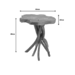 Βοηθητικό τραπέζι Ceniole teak ξύλο σε φυσική απόχρωση 44x42x40εκ - Image 5