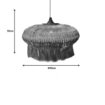 Φωτιστικό οροφής Pozarne abaca ξύλο σε φυσικό χρώμα Φ90x55εκ - Image 3